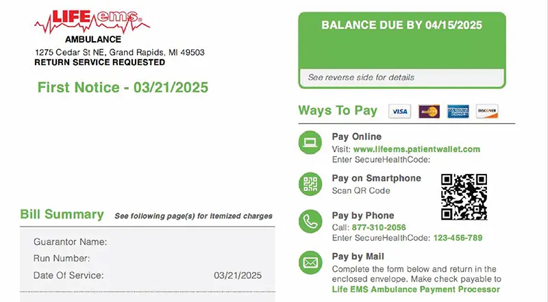 new billing statement